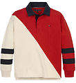 Tommy Hilfiger Polo shirt - Colorblock Rugby - Red/White