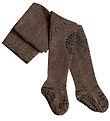 GoBabyGo Krabbelstrumpfhose - Wolle - Brown Melange