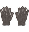 GoBabyGo Gloves - Knitted - Wool - Brown Melange w. Dapper