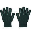 GoBabyGo Handschuhe - Strick - Wolle - Forest Green m. Dupper