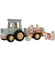 Little Dutch Tractor w. Trailer - Wood - Little Farm