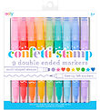 Ooly Double-sided Markers - 9 pcs - Confetti Stamp