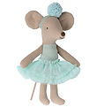 Maileg Mouse - Ballerina - Little sister - Light Mint