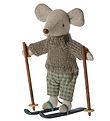 Maileg Mouse - 13 cm - Big brother w. Ski