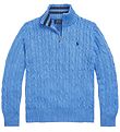 Polo Ralph Lauren Trja - Stickad - Summer Blue m. Dragkedja