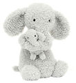 Jellycat Soft Toy - 26x14 cm - Grey Huddles Elephant