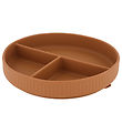 Mikk-Line Plate - Silicone - 3 Rooms - Brown Sugar