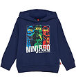LEGO Ninjago Hoodie - LWScout 102 - Dark Marinbl m. Ninjor