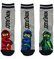 LEGO Ninjago Socken - 3er-Pack - LWAris 100 - Grau Meliert m. N