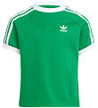 adidas Originals T-Shirt - 3 bandes - Vert/Blanc