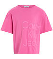 Calvin Klein T-paita - Puff Hero Logo - Vaaleanpunainen Rakkaus