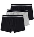 Name It Boxershorts - Noos - NkmBoxer - 3-pack - Zwart/Grijs