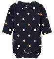 Name It Bodysuit l/s - NbfTunna - Dark Sapphire w. Dots