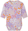 Name It Bodysuit l/s - NbfTunna - Lilac Breeze w. Flowers