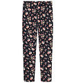 Name It Leggings - NkfVivian - Noos - Dark Sapphire w. Flowers