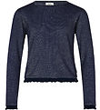 Mads Nrgaard Bluse - Trisa - Navy/Silber Glitzer