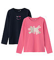 Name It Blouse - 2-Pack - NkfVeen - Camellia Rose w. Glitter