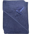 Nrgaard Madsens Hooded Towel - 75x75 cm - Navy w. Ship