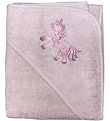 Nørgaard Madsens Handduk m. Huva - 75x75 cm - Pale Mauve m. Enhö