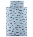 Nrgaard Madsens Bedding - Adult - Light Blue w. Racing cars