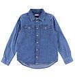 GANT Skjorta - Avslappnad Denim - Mid Blue Insliten