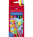 Crayons de couleur Faber-Castell - Aquarelle - 12 pièces + 1 pin