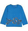 Minymo Bluse - Vallarta Blue m. Straßenkurs