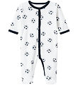 Name It Nightsuit - Noos - NbmNightSuit - Bright White w. Footba