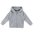 GANT Neuletakki - Shield Vetoketju - Light Grey Melange