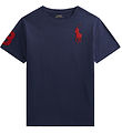 Polo Ralph Lauren T-Shirt - Raffiniert Navy m. Rot