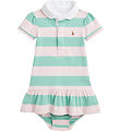 Polo Ralph Lauren Dress w. Bloomers - Celadon/Hint of Pink