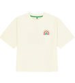 The New T-shirt - TnJutta - White Swan w. Rainbow