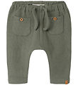 Lil' Atelier Trousers - Rib - NbmThor Loose - Agave Green