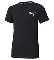 Puma T-Shirt - Active Small Logo - Noir av. Imprim