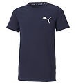 Puma T-shirt - Active Small Logo - Blue w. Print