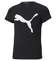 Puma Stuttermabolur - Active Tee - Svart M. Prentað