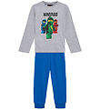 LEGO Ninjago Pyjama Set - LWAris - Grey Melange/Blue w. Print