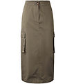 Hound Skirt - Long Cargo Skirt - Army Green