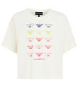 Emporio Armani T-Shirt - Kurz geschnitten - Weiß m. Logos