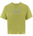 Emporio Armani T-Shirt - Limettengrn m. Strickerei