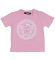 Versace T-Shirt - Tutu Roze/Wit m. Logo