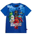 LEGO Ninjago T-Shirt - LWTano - Blauw m. Print