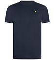 Lyle & Scott Stuttermabolur - Dökkblátt