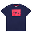 HUGO T-shirt - Medieval Blue w. Red