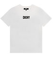 DKNY Stuttermabolur - Hvítt M. Myndaprentun