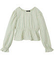 LMTD Blouse - NlfTipsy - Cropped - Turtledove/Créme De Menthe St