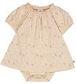 Msli Bodysuit w. Skirt - Anemones - Conditioner Rose/Corn/Condi