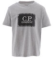 C.P. Company T-Shirt - Grau Meliert m. Schwarz