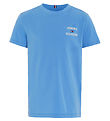 Tommy Hilfiger T-Shirt - TH Logo Tee - Blue Sort