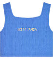 Tommy Hilfiger Top - Cropped - Rib - Blue Spell w. White